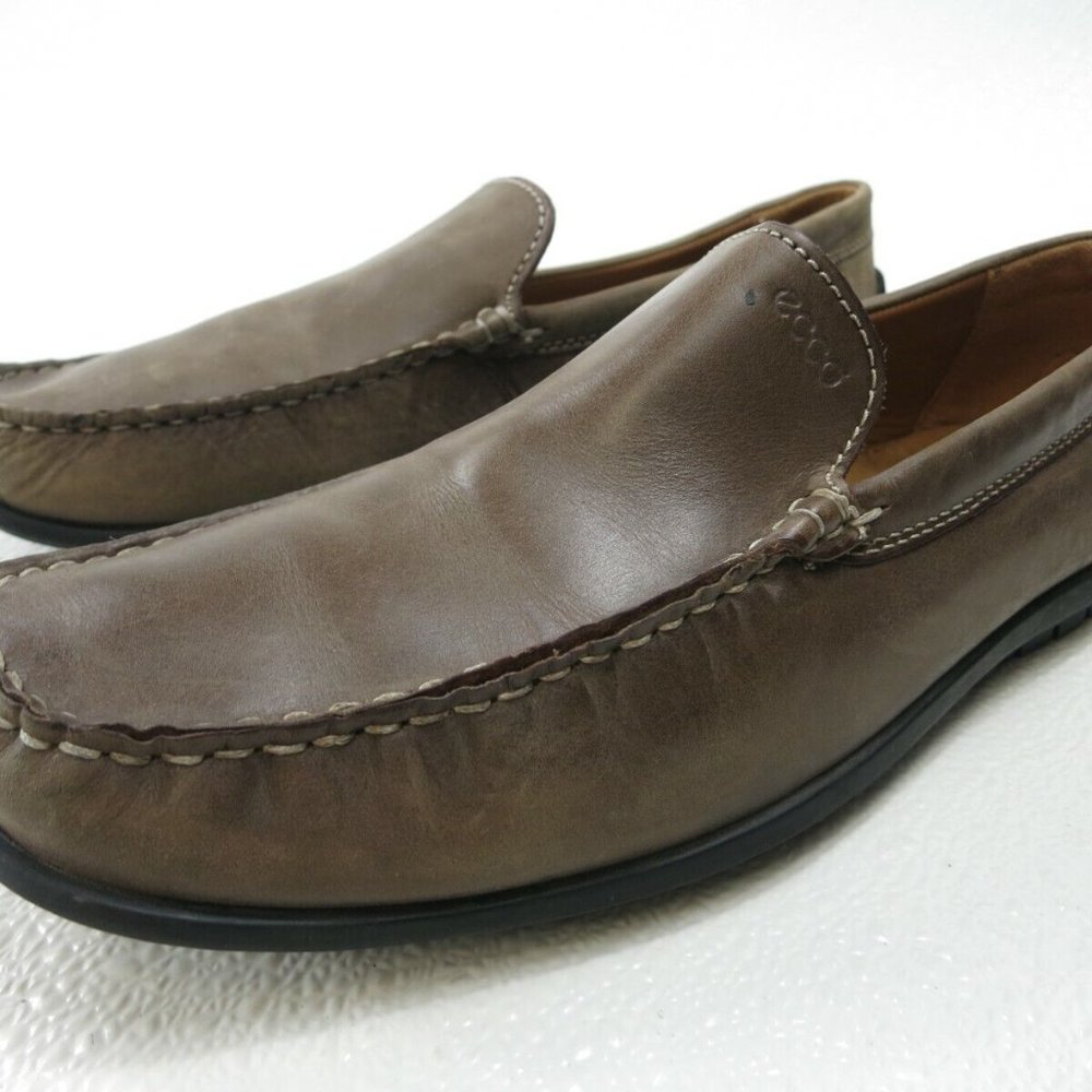 Ecco Oil Tanned Leather Casual Shoes Footwear Driver Moc Loafers Men's 47 - 13